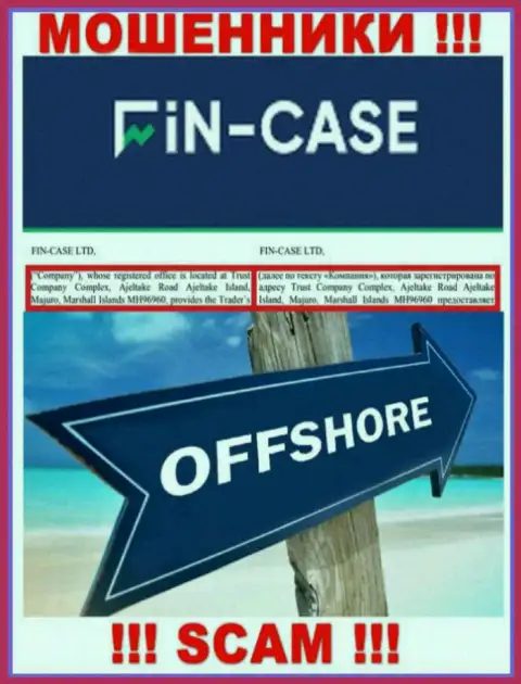 Fin Case - это ЛОХОТРОНЩИКИ !!! Засели в оффшоре по адресу: Trust Company Complex, Ajeltake Road Ajeltake Island, Majuro, Marshall Islands MH96960 и сливают средства своих клиентов