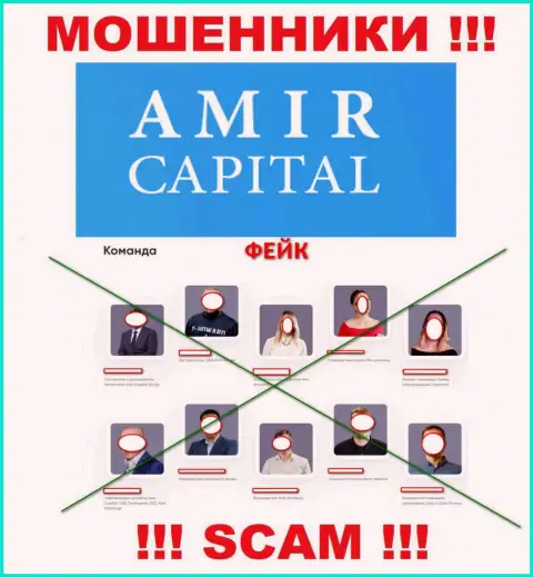 Махинаторы Амир Капитал безнаказанно присваивают денежные активы, так как на сайте предоставили липовое руководство