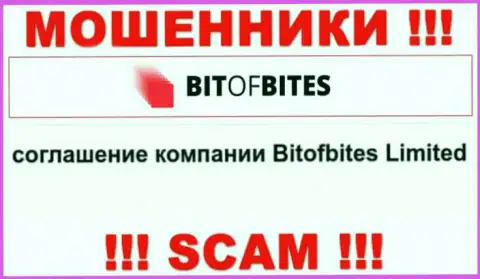 Юр. лицом, управляющим мошенниками Бит Оф Битес, является Bitofbites Limited