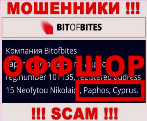Bit Of Bites - это internet-мошенники, их место регистрации на территории Cyprus