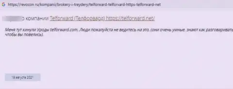 TelForward Netстопудовые мошенники, накалывают всех, кто попадется им под руку - мнение