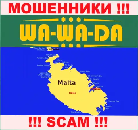 Malta - именно здесь юридически зарегистрирована организация Wa Wa Da
