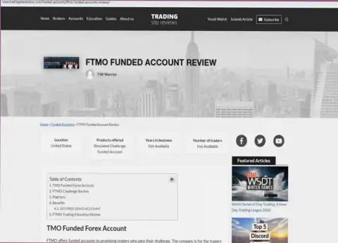 Обзор неправомерных действий FTMO, позаимствованный на одном из сайтов-отзовиков