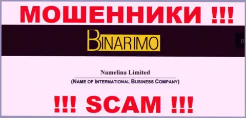 Юридическим лицом Binarimo считается - Намелина Лимитед