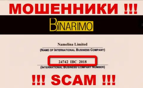 Будьте очень осторожны ! Namelina Limited жульничают ! Номер регистрации этой конторы - 24742 IBC 2018