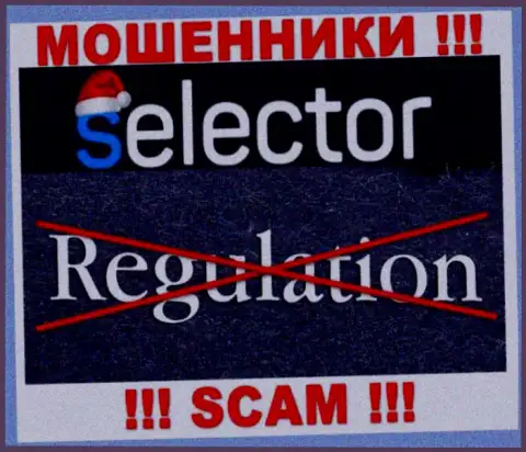Имейте в виду, контора Selector Casino не имеет регулятора - это ЖУЛИКИ !!!