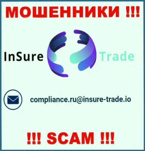 Компания Insure Trade не скрывает свой электронный адрес и показывает его на своем интернет-сервисе