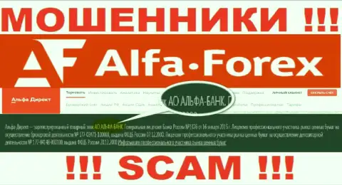 AO ALFA-BANK - это организация, владеющая мошенниками Альфа Форекс