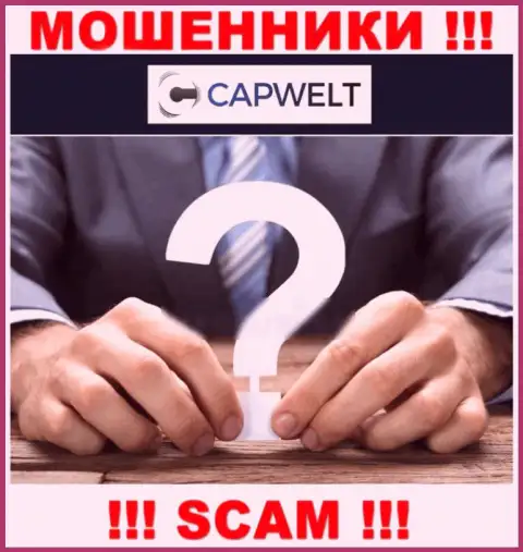 Мошенники CapWelt Com не хотят, чтоб хоть кто-то увидел, кто же управляет организацией