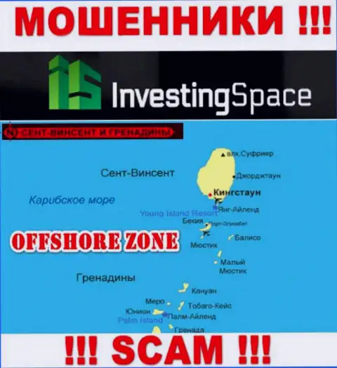 ИнвестингСпейс пустили свои корни на территории - Сент-Винсент и Гренадины, остерегайтесь сотрудничества с ними