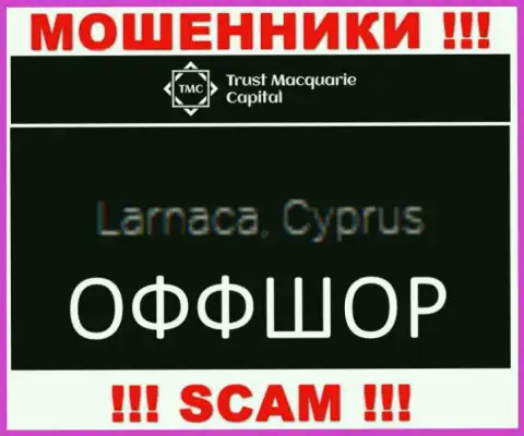 TrustMCapital находятся в офшоре, на территории - Cyprus