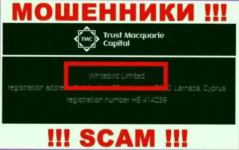 Номер регистрации, который принадлежит незаконно действующей компании Trust-M-Capital Com - HE 414239