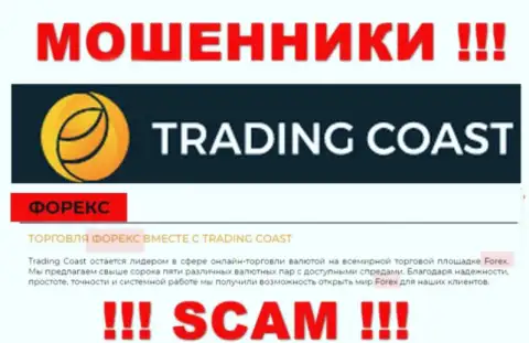 Направление деятельности Trading-Coast Com: Форекс - отличный доход для интернет ворюг