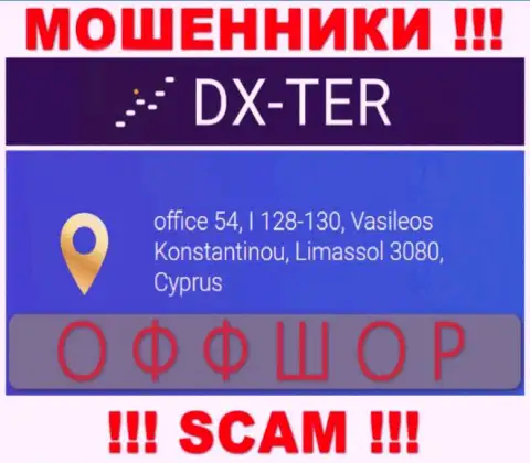 офис 54, I 128-130, Василеос Константину, Лимассол 3080, Кипр это адрес конторы ДИкс Тер, находящийся в офшорной зоне