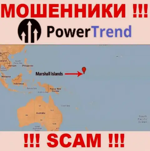 Контора PowerTrend имеет регистрацию в оффшорной зоне, на территории - Marshall Islands