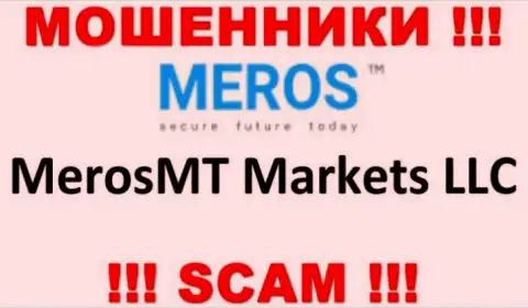 Организация, которая владеет обманщиками Meros TM - это MerosMT Markets LLC