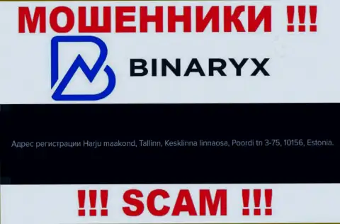 Не ведитесь на то, что Binaryx Com зарегистрированы по тому юридическому адресу, который указали на своем информационном портале