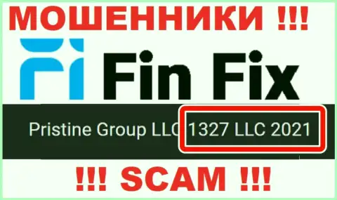 Рег. номер еще одной мошеннической компании FinFix - 1327 LLC 2021