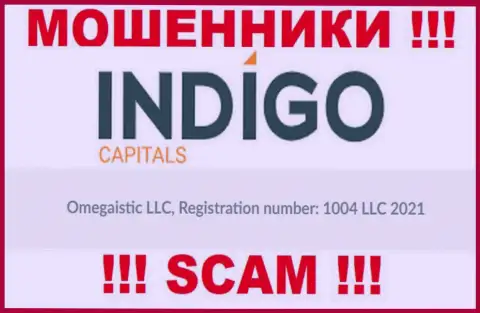 Номер регистрации очередной противозаконно действующей организации IndigoCapitals - 1004 LLC 2021