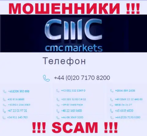 Ваш номер телефона попался в руки internet-разводил CMC Markets - ждите вызовов с разных номеров телефона