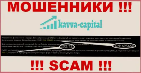 Вы не возвратите денежные средства из организации Kavva-Capital Com, даже если узнав их номер лицензии с официального сайта