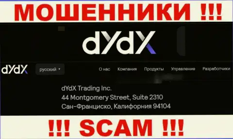 Избегайте совместной работы с компанией dYdX ! Приведенный ими юридический адрес - это фейк