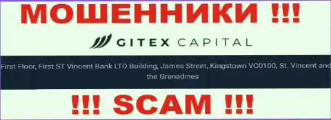 Все клиенты Gitex Capital однозначно будут одурачены - указанные мошенники засели в офшоре: First Floor, First ST Vincent Bank LTD Building, James Street, Kingstown VC0100, St. Vincent and the Grenadines