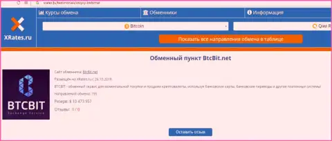 Материал об online-обменнике BTCBit Net на сайте Хрейтес Ру