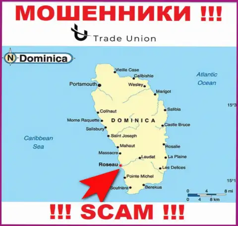 Доминика - именно здесь официально зарегистрирована контора Trade Union