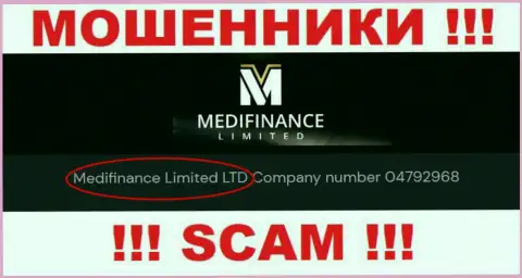 Меди Финанс Лимитед вроде бы, как владеет организация Medifinance Limited LTD