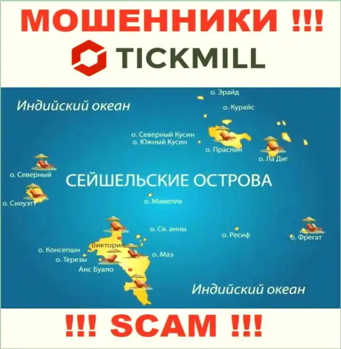 С компанией Tickmill слишком рискованно сотрудничать, место регистрации на территории Seychelles