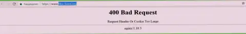 Официальный веб-сервис forex компании FIBO-forex Org некоторое количество дней недоступен и показывает - 400 Bad Request
